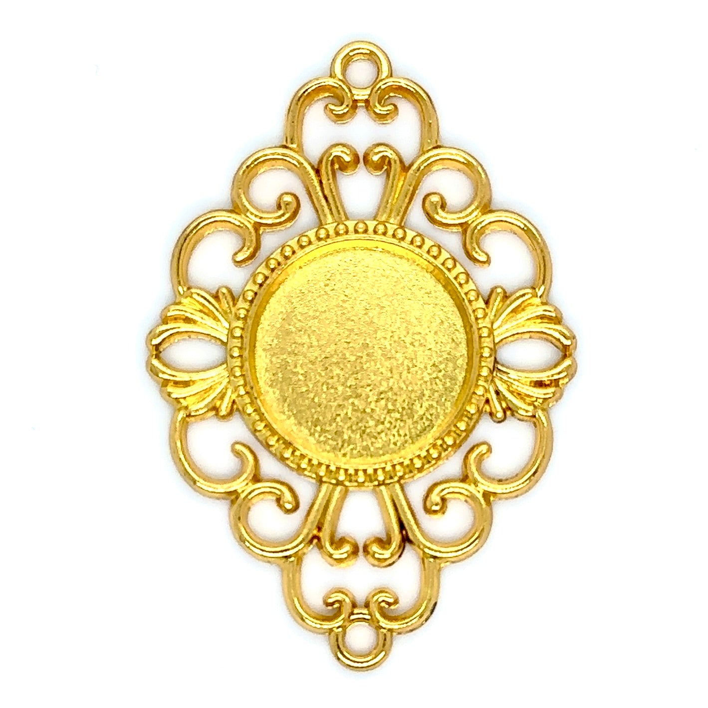 12 - 18mm Round jewelry Connector Blank Pendants - Perfect Pendants Plus