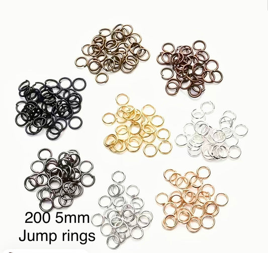 5mm Jump rings 200 pieces - Perfect Pendants Plus