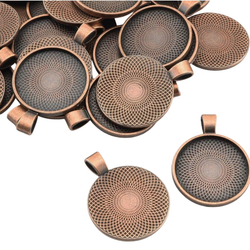20mm Round Bezel Pendant Blanks - Perfect Pendants Plus