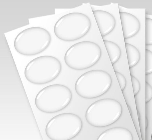 18x25mm Oval Epoxy Clear Photo Stickers and Adhesive - Perfect Pendants Plus