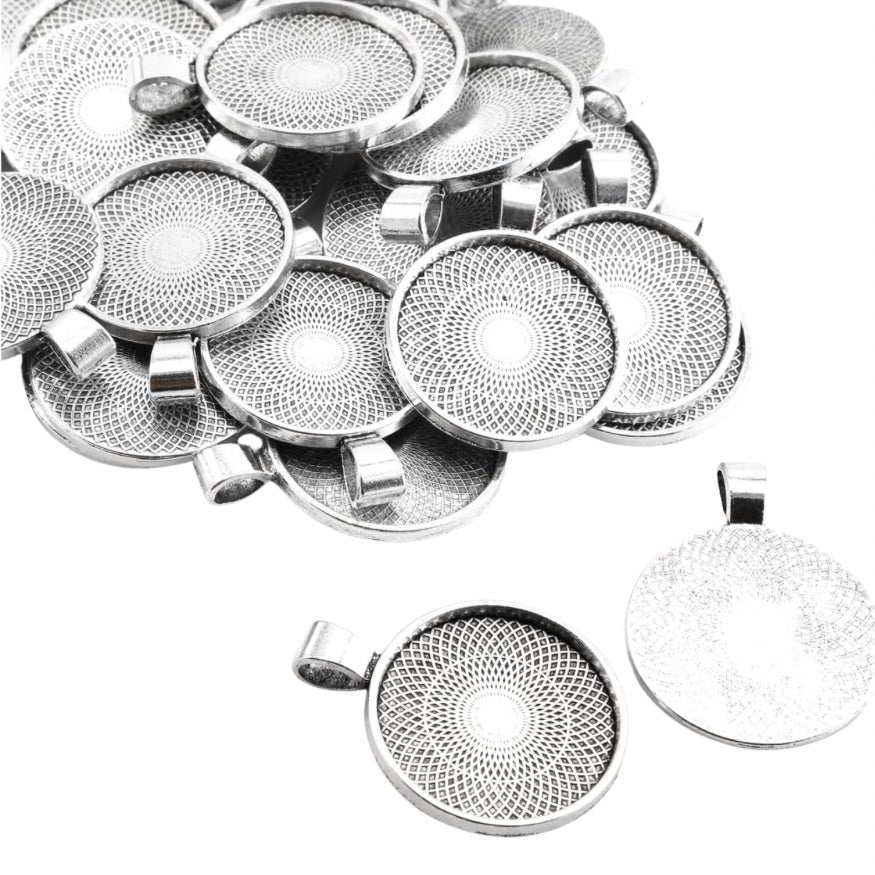 20mm Round Bezel Pendant Blanks - Perfect Pendants Plus