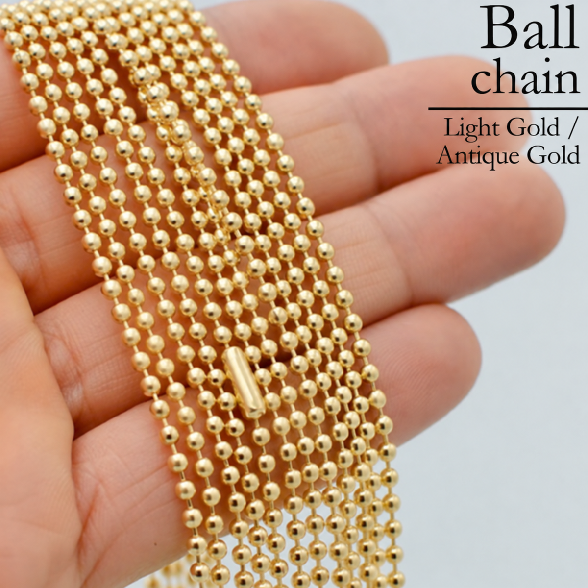 30 Inch Long Ball Chain Necklaces