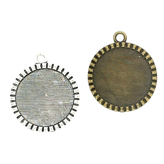 25mm Round Bottle Cap Pendant Trays - Perfect Pendants Plus