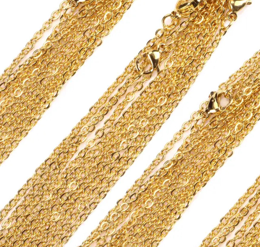 Necklace Chains for Pendants Rolo 18 inch