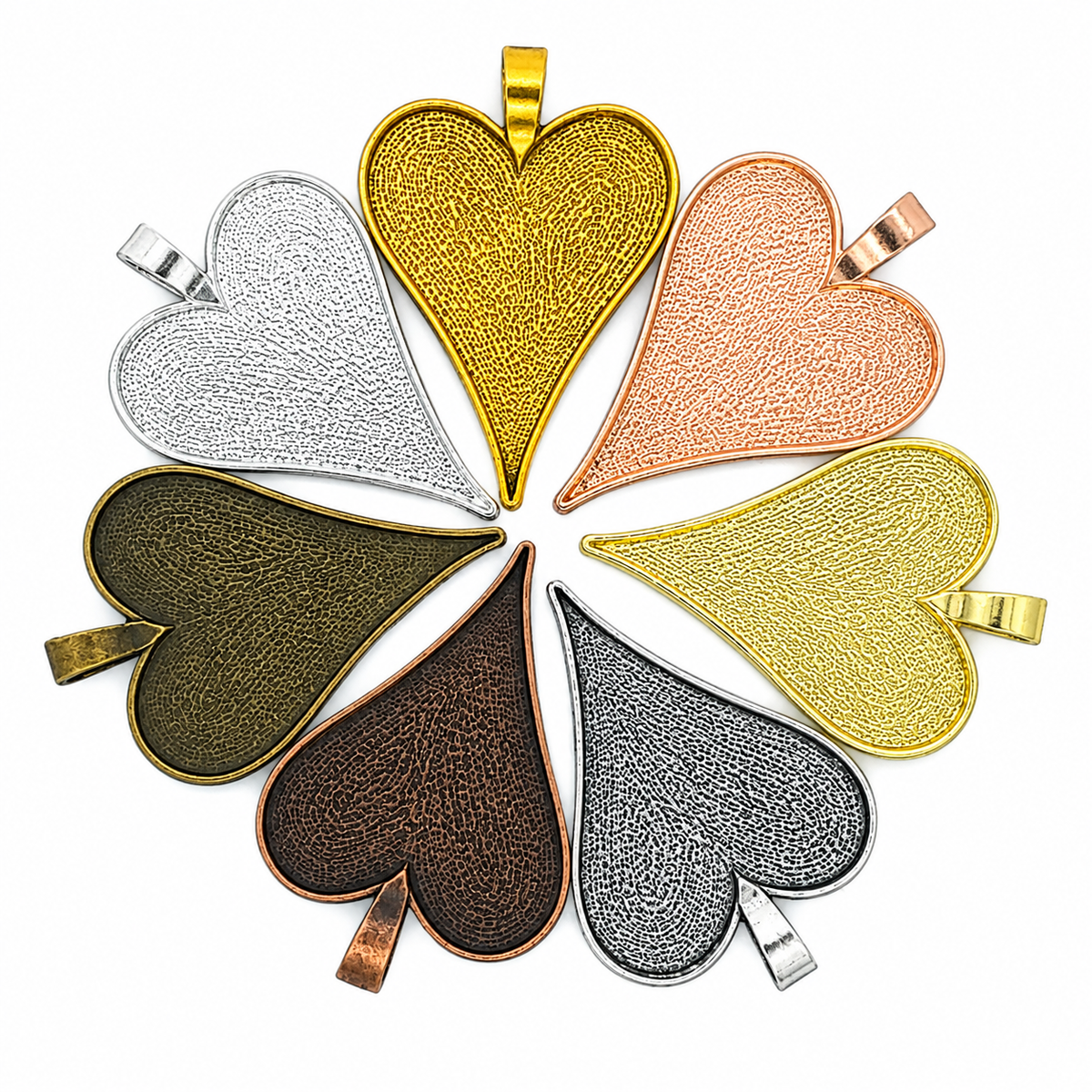 Heart Shaped Pendant Tray 35x48mm