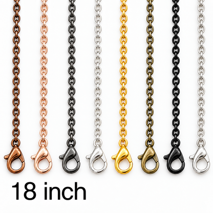 18 Inch Necklace Chains for Pendants Rolo