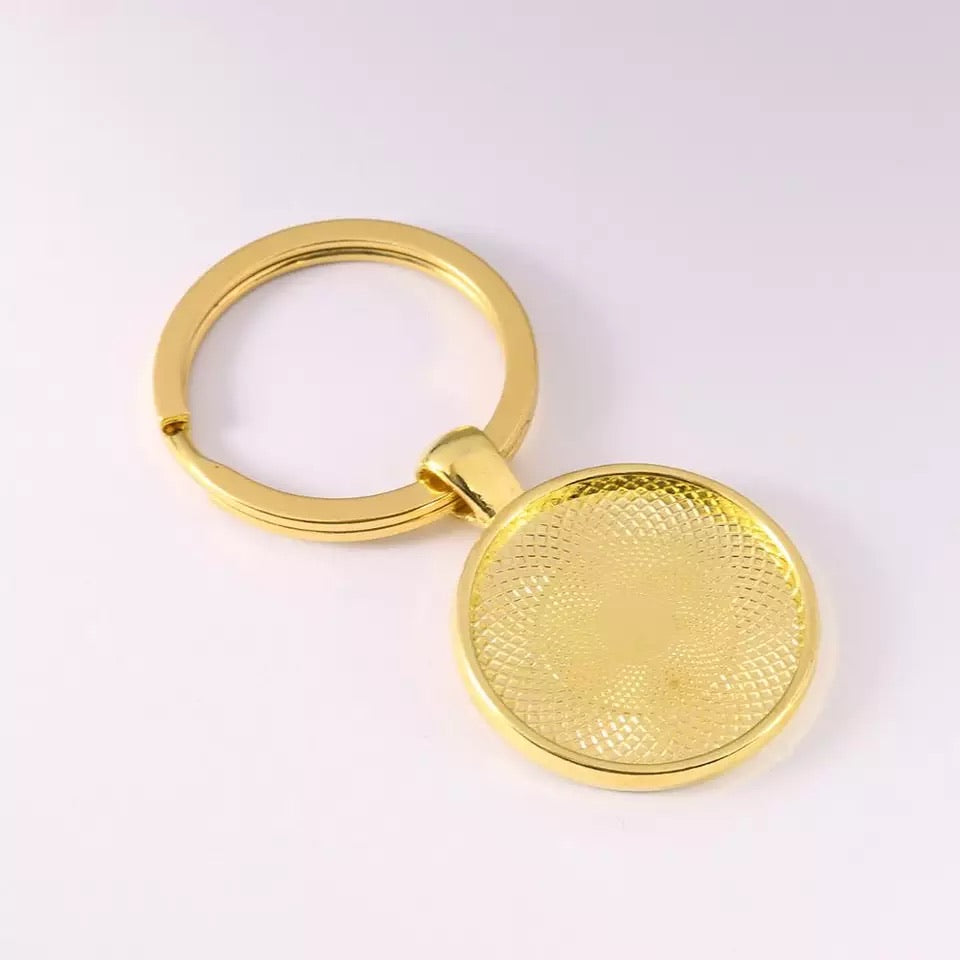 KITS 1 inch  Round Key Chain making includes Glass