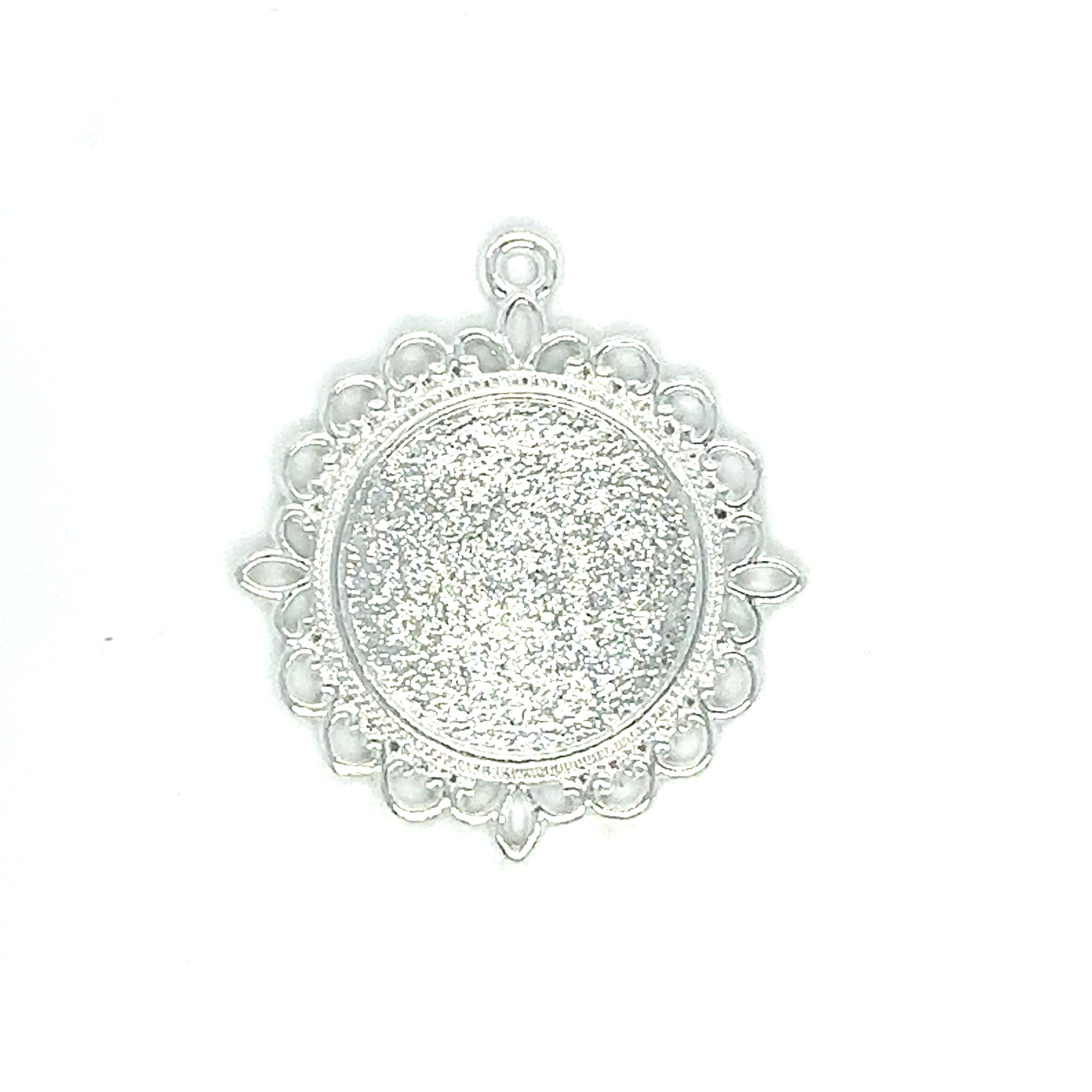 25mm Round Lace Pendant Setting Tray 1 inch - Perfect Pendants Plus