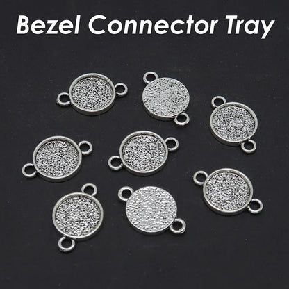 12mm Round Connector Setting Blank - Perfect Pendants Plus