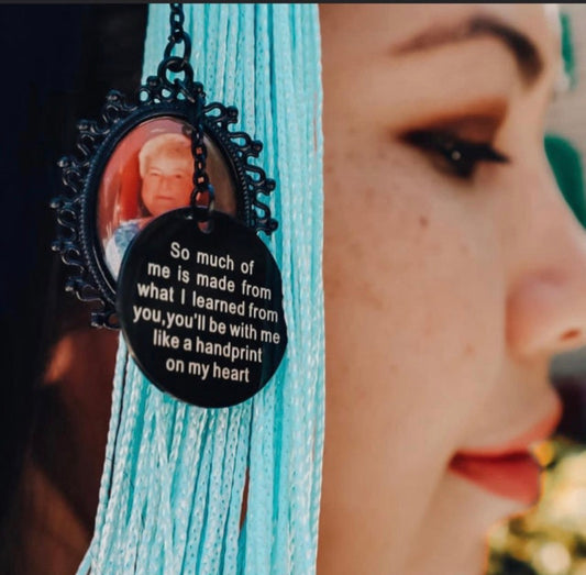Graduation Tassel Charm with Memorial Photo Personalized - Perfect Pendants Plus