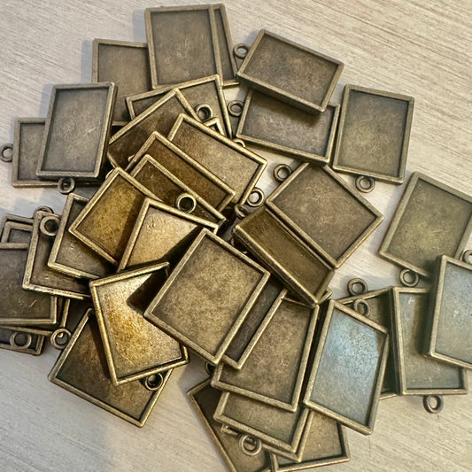 40- Double sided Rectangle ( loop) - Perfect Pendants Plus