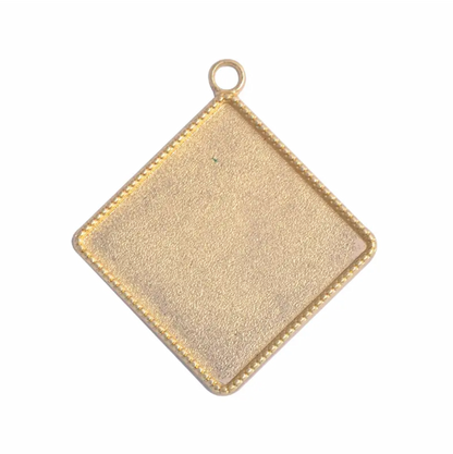 Diamond Shaped Earring Making Kits 20mm Square - Perfect Pendants Plus