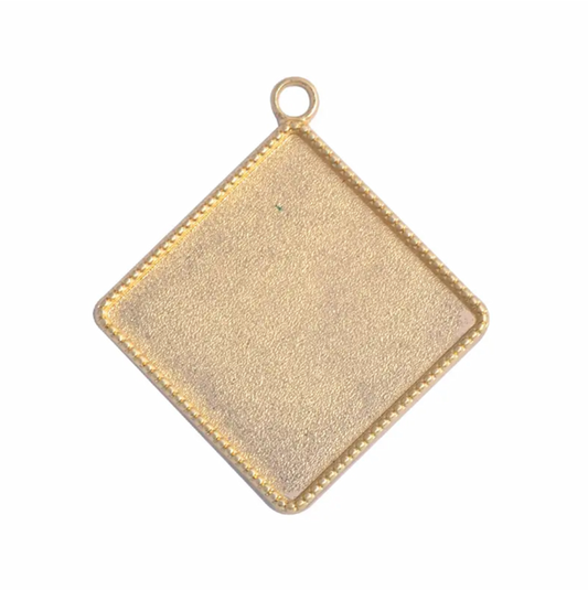 Diamond Shaped Earring Making Kits 20mm Square - Perfect Pendants Plus