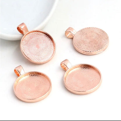 20mm Round Bezel Pendant Blanks - Perfect Pendants Plus