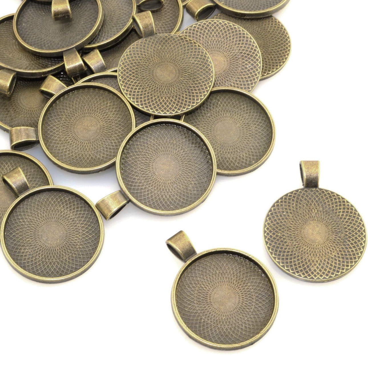 20mm Round Bezel Pendant Blanks - Perfect Pendants Plus