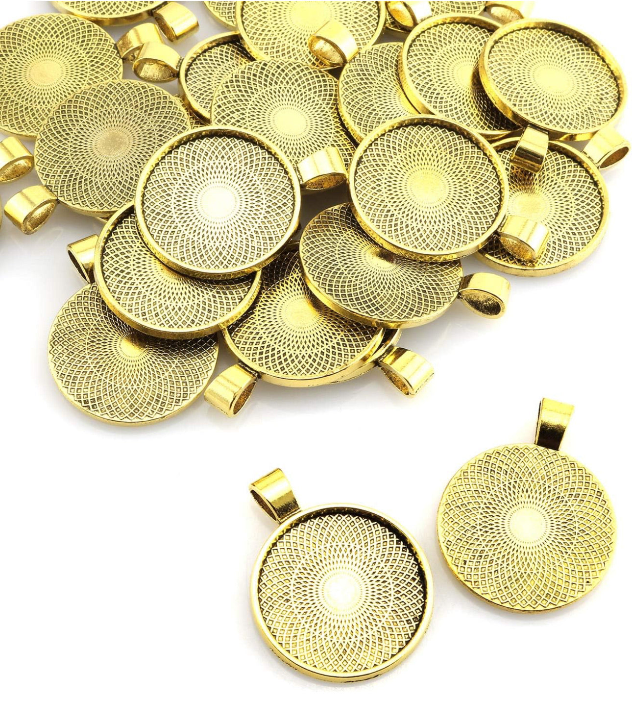 20mm Round Bezel Pendant Blanks