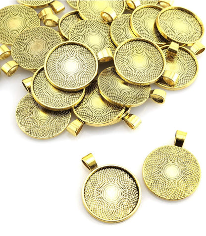 20mm Round Bezel Pendant Blanks - Perfect Pendants Plus