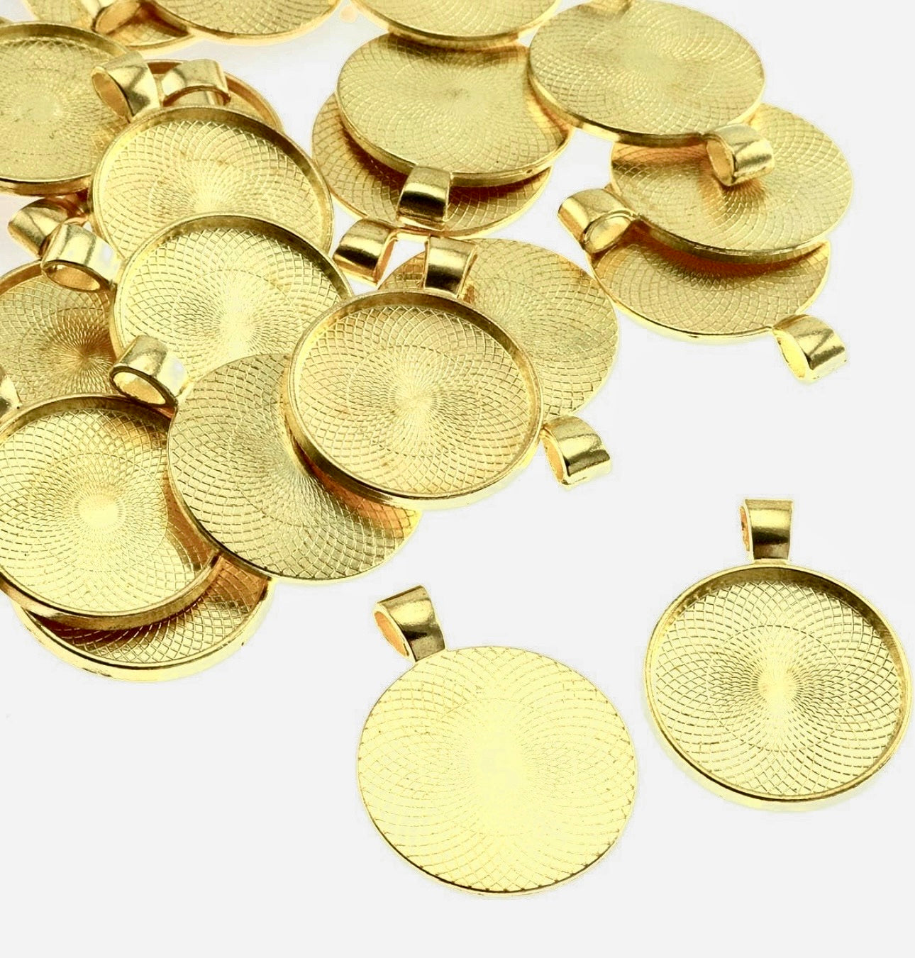 20mm Round Bezel Pendant Blanks - Perfect Pendants Plus