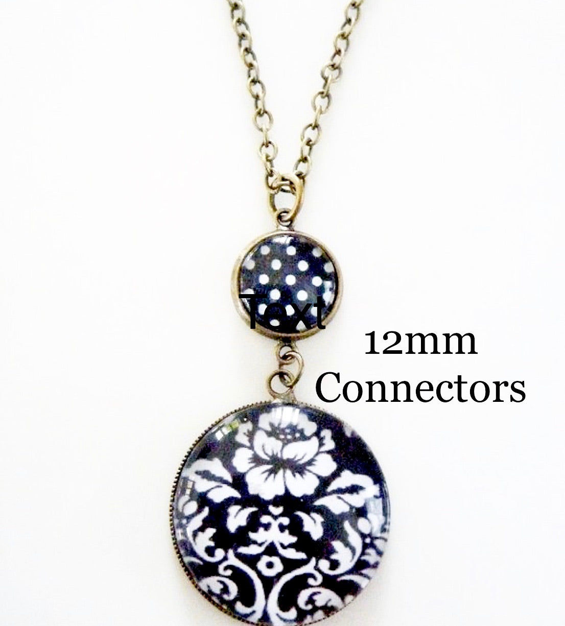 12mm Round Connector Setting Blank - Perfect Pendants Plus