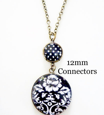 12mm Round Connector Setting Blank - Perfect Pendants Plus