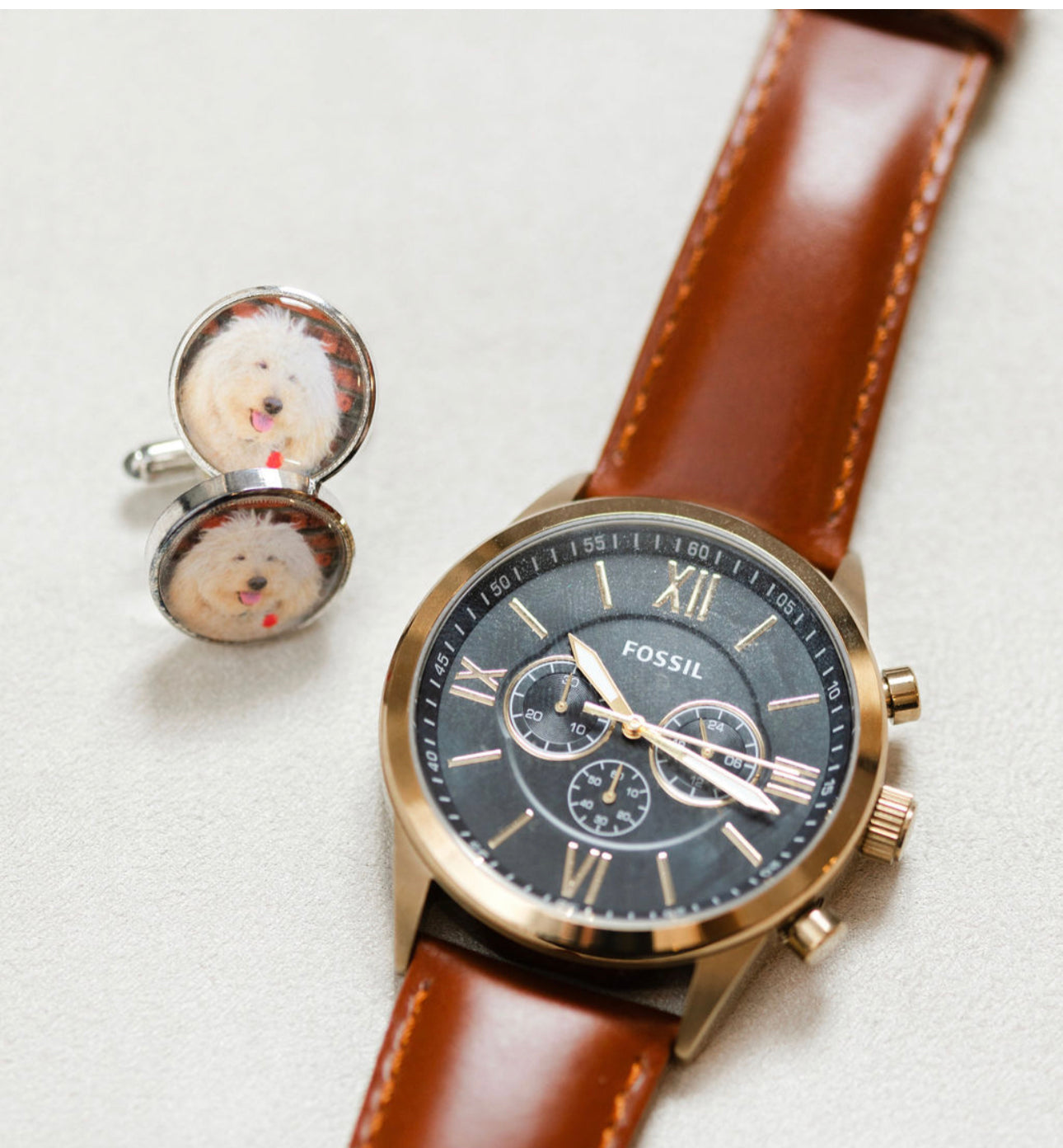 Personalized Cufflinks Groom Carry the Memory of Your Loved Ones - Perfect Pendants Plus