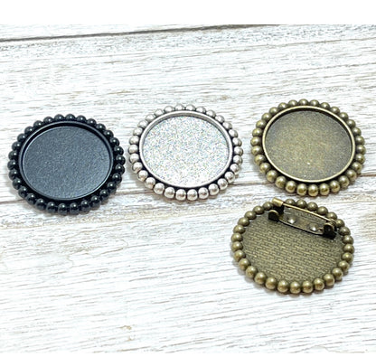 Personalized Silver Lapel Pin with Photo - Perfect Pendants Plus