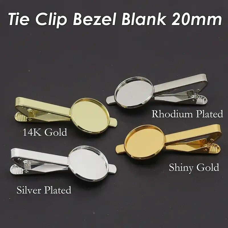 DIY KIT Tie Clips for Wedding Party & Groom - Perfect Pendants Plus
