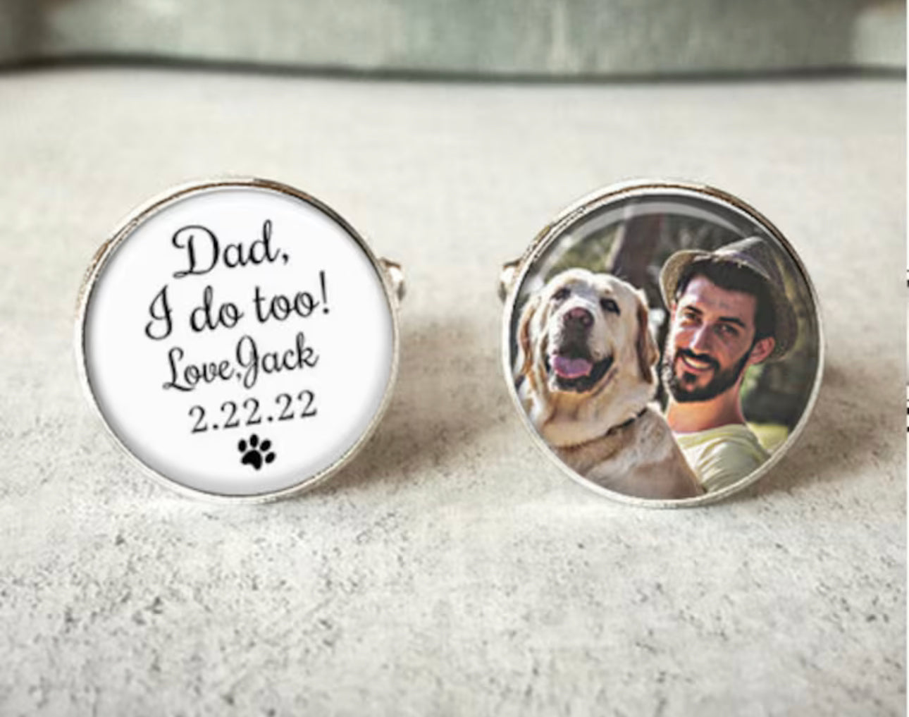 Personalized Cufflinks Groom Carry the Memory of Your Loved Ones
