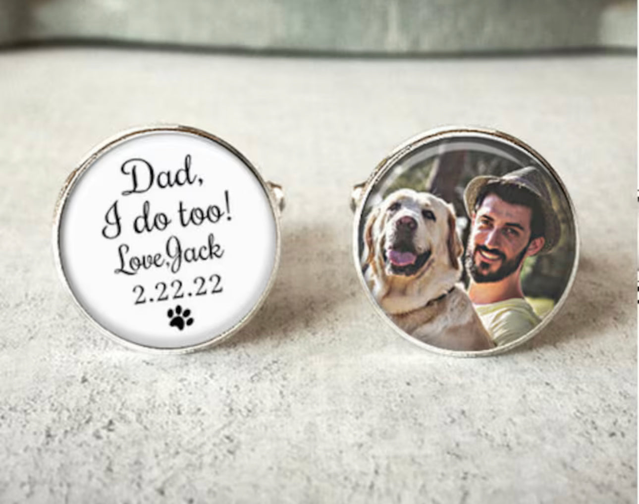 Personalized Cufflinks Groom Carry the Memory of Your Loved Ones - Perfect Pendants Plus
