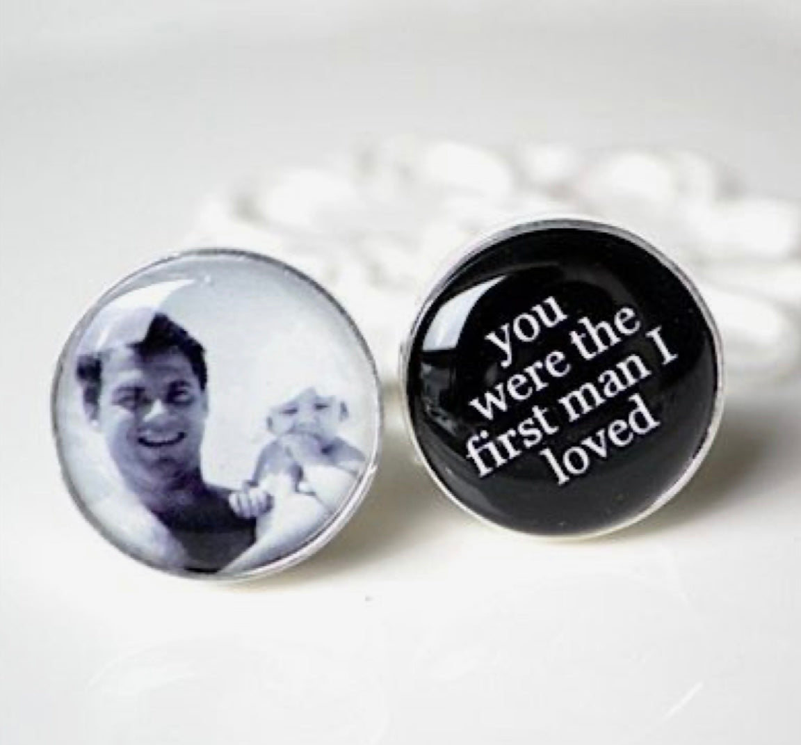 Personalized Cufflinks Groom Carry the Memory of Your Loved Ones