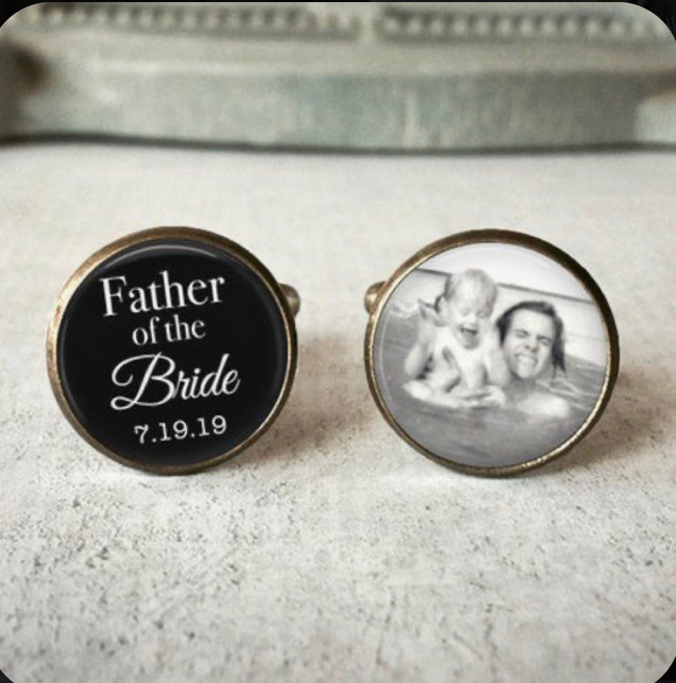 Personalized Cufflinks Groom Carry the Memory of Your Loved Ones