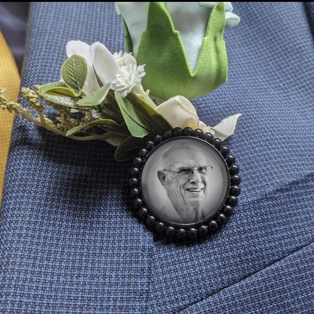 Personalized Silver Lapel Pin with Photo - Perfect Pendants Plus