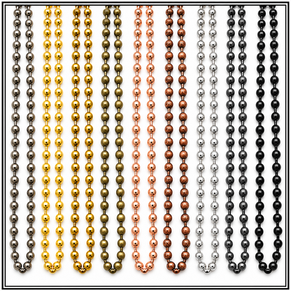 30 Inch Long Ball Chain Necklaces