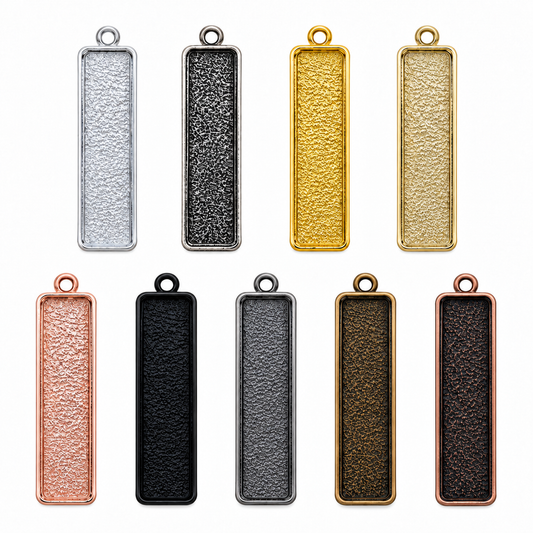 10x50mm Long Vertical Bezels Earring Blanks
