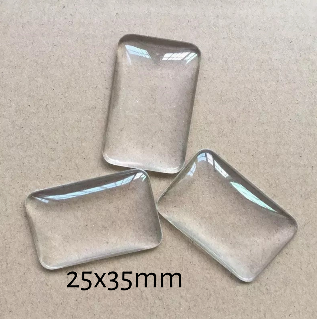 25 x 35mm Rectangle Glass cabochon – Perfect Pendants Plus