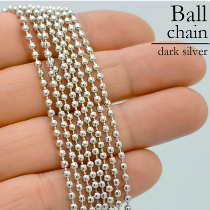 Ball Chain Necklace 24 Inch Silver Ball Chain Necklace - Perfect Pendants Plus
