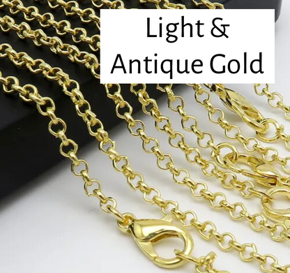 100 Wholesale 3mm thick Loop Chain Necklace 24 Inch