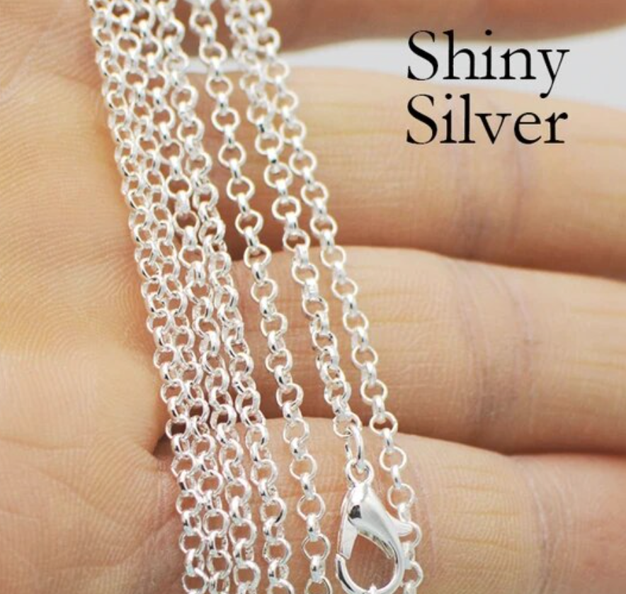 100 Wholesale 3mm thick Loop Chain Necklace 24 Inch