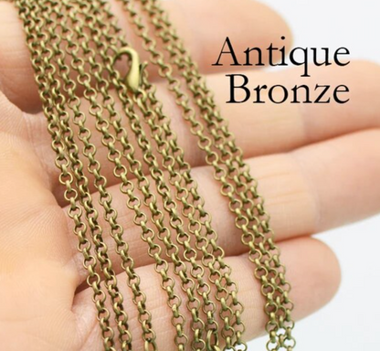 100 Wholesale 3mm thick Loop Chain Necklace 24 Inch