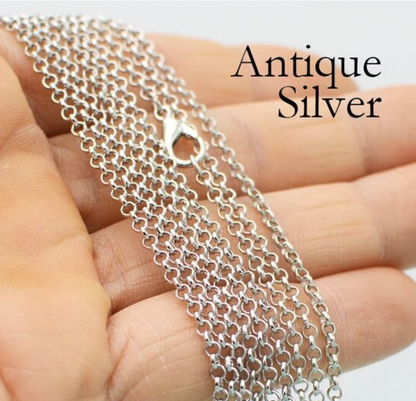 24 Inch Loop Chain Necklaces for Women or Men - Perfect Pendants Plus