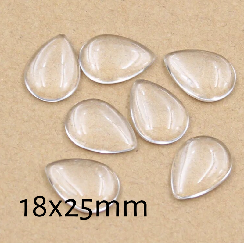 40mm Glass round cabochon clear – Perfect Pendants Plus