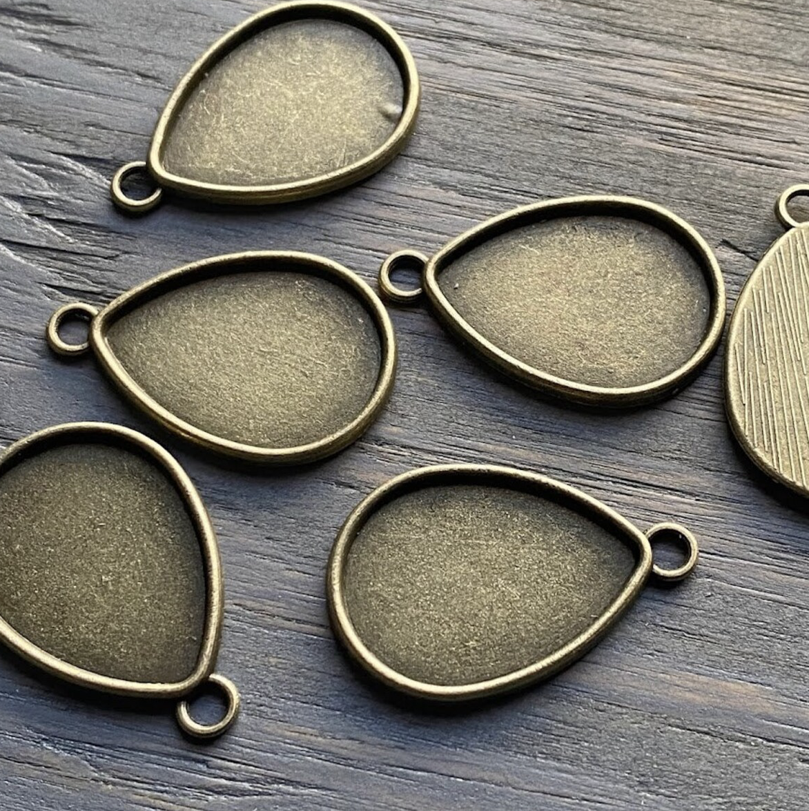 18x25mm Teardrop Shaped Earring Pendant Setting - Perfect Pendants Plus