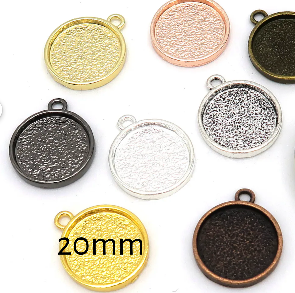 20mm Round Bezel Jewelry Blanks - Perfect Pendants Plus
