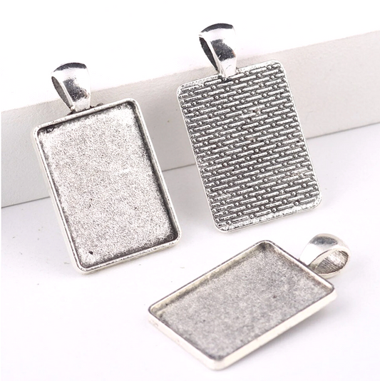 18x25mm Vertical Rectangle Pendant Setting