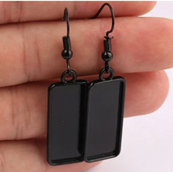 10x25mm Rectangle Vertical Earring Making Kits - Perfect Pendants Plus