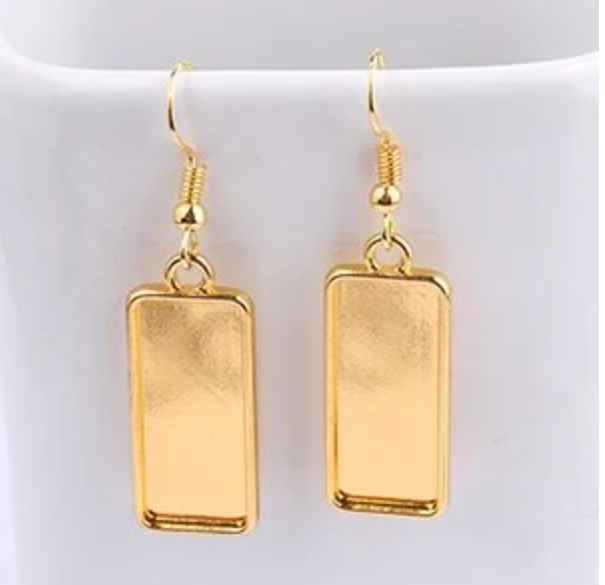 10x25mm Rectangle Vertical Earring Making Kits - Perfect Pendants Plus