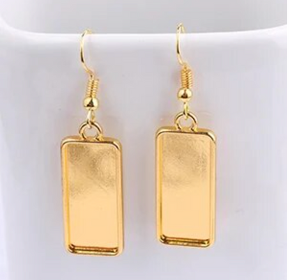 10x25mm Rectangle Vertical Earring Making Kits - Perfect Pendants Plus