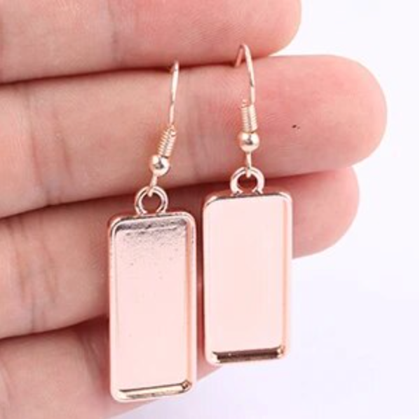 10x25mm Rectangle Vertical Earring Making Kits - Perfect Pendants Plus