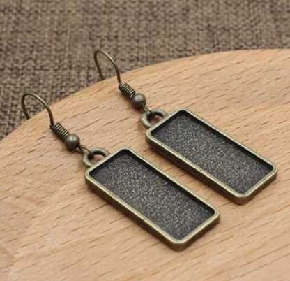 10x25mm Rectangle Vertical Earring Making Kits - Perfect Pendants Plus