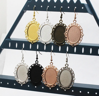 Oval Earring Making Kits - Earring Wires and Glass - Perfect Pendants Plus